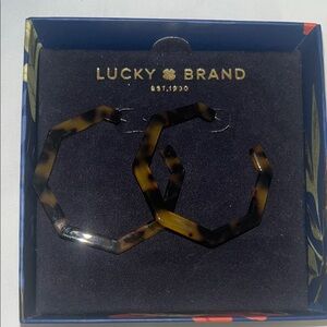 (Never been used) Lucky Brand Hexagon Tortoise Earrings